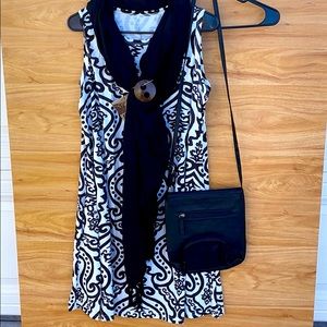 3 piece set including dress, scarf, and purse
